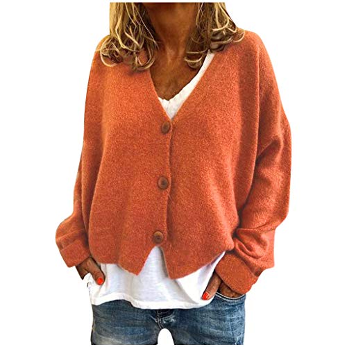 Damen Strickjacke - Strickpullover Bolero Jacke Kurze Kurz Cardigan Strickjacken Elegant Elegante Pullover Strick Für Orange, XL Damen Strickjacke - Strickpullover Bolero Jacke Kurze Kurz Cardigan Strickjacken Elegant Elegante Pullover Strick Für Orange, XL von SKFLABOOF