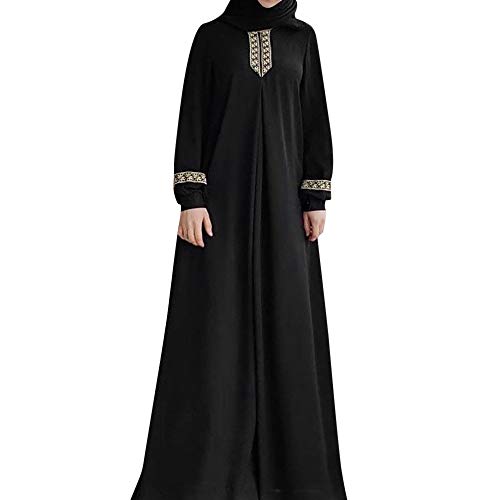 Muslimische Kleider Damen, Gebetskleidung Abaya Frauen Namaz Elbisesi Langarm Islamische Muslimische Kleid Naher Osten Dubai Türkei Arabische Kleidung Ramadan Lang Robe Gebetskleid Langes Kleid von SKFLABOOF