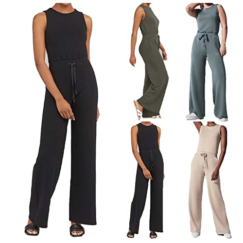 SKFLABOOF Air Essential Jumpsuit Damen Große Größen Essentials Playsuit Latzhose Overall Sommer Eleganter Hosenanzug Onesie Hochzeit Gast Elegant Romper Outfit Daily Ritual Lang von SKFLABOOF