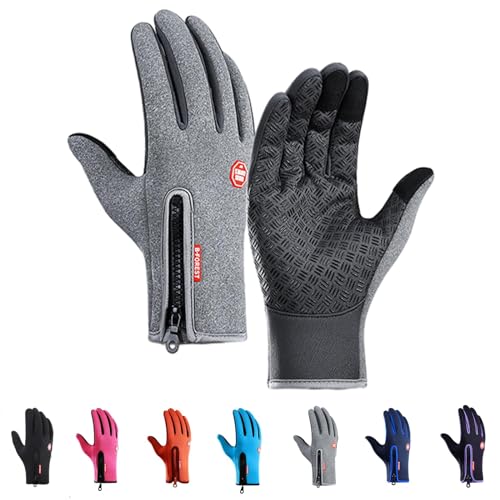 SKFLABOOF Freezer Thermo Handschuhe Pro - Adventure Gloves, Herren Damen Winter Warme Gefüttert Lederhandschuhe Wasserdicht Arbeitshandschuhe Touchscreen Laufhandschuhe Sporthandschuhe von SKFLABOOF