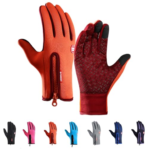 SKFLABOOF Freezer Thermo Handschuhe Pro - Adventure Gloves, Herren Damen Winter Warme Gefüttert Lederhandschuhe Wasserdicht Arbeitshandschuhe Touchscreen Laufhandschuhe Sporthandschuhe von SKFLABOOF