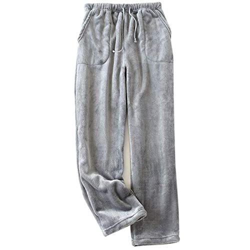 Schlafanzughose Damen Lang Flauschig Plüsch, Thermo Flanell Pyjamahose Winter Warm, Kuschelhose Damen Karierte Schlafhose Fleece Pyjama Hose mit Taschen, Lässig Fleecehose Weich Nachtwäsche von SKFLABOOF