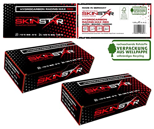 SkinStar Hydrocarbon Racing Skiwax Profi-Wachs Cold Mix Red 250g von SkinStar