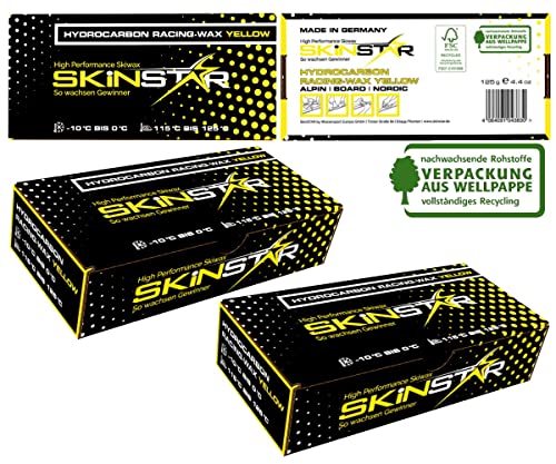 SkinStar Hydrocarbon Racing Wax Skiwax Profi-Wachs Mix Set Yellow 250g von SkinStar