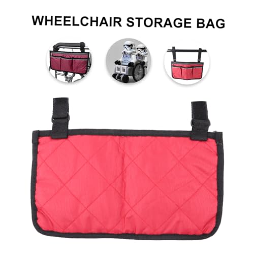 SKISUNO Rollstuhltasche Seitliche Aufbewahrungstasche Multifunktional mit Mehreren Fächern für Armlehne Passend für Rollstuhl Rollator Elektromobil Robuste Tasche zur Praktischen von SKISUNO