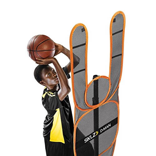 SKLZ D-Man Basketball Defensive Mannequin, Basketball Training, Verstellbare Höhe, Schwarz/Orange, 6.5ft to 8ft / 198cm to 244cm von SKLZ