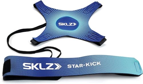 SKLZ Star-Kick Fussball Kick Trainer, Fussball Rebounder, Fussball Trainingsgerät, Neoprengürtel mit Ballgurt, Kobalt, Ball Größe 3, 4 Und 5, einheitsgröße von SKLZ