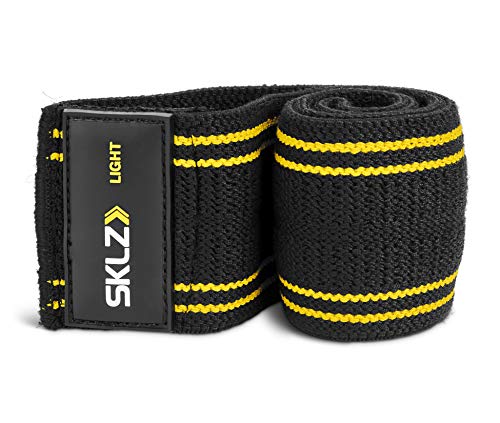 SKLZ Unisex-Erwachsene Pro Knit Mini Fitnessband, Light Resistance, Schwarz/ Gelb von SKLZ