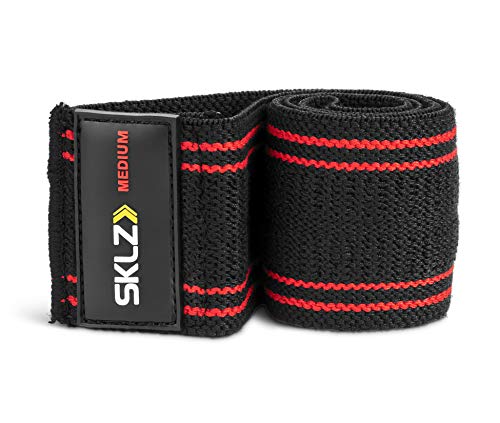 SKLZ Unisex-Erwachsene Pro Knit Mini Fitnessband, Medium Resistance, Schwarz/Rot von SKLZ