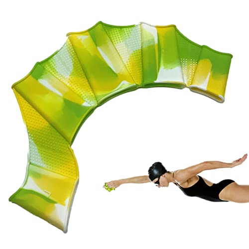 Schwimmhandschuhe - Herren-Silikon-Webhandschuhe | Bequemes, hydrodynamisches, elastisches Schwimmzubehör für Wasserball, Bodysurfing, Triathlontraining und Wettkampfsurfen Synyey von SKUDA
