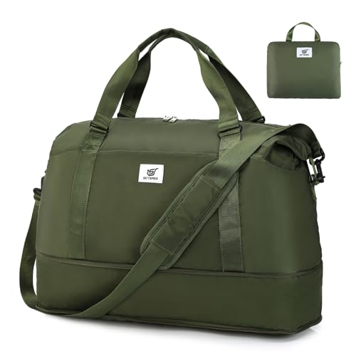 SKYSPER Sporttasche 50L Faltbar Reisetasche Handgepäck Herren Damen Weekender Duffle Bag für Flugzeug Reisen Fitness von SKYSPER