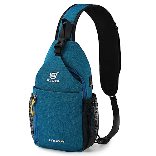 SKYSPER Schultertasche Brusttasche Leichte Sling Bag Klein Wasserfest Crossbody Umhängetasche zum Wandern Outdoor Sports Reise von SKYSPER