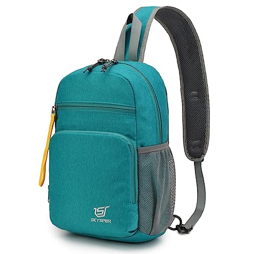 SKYSPER Brusttasche 8L Sling Bag Herren Klein Schulter Tasche Crossbody Pack Umhängetasche zum Wandern Outdoor Reise von SKYSPER