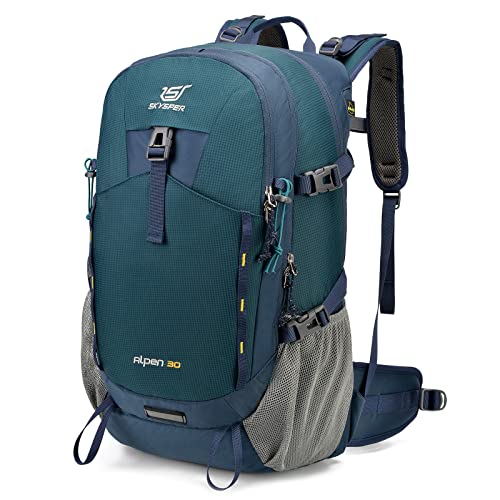 SKYSPER Wanderrucksack 30L Trekkingrucksack mit Rückenbelüftung und Netzrücken Tagesausflüge mit Hüftgurt für Outdoor Daypack von SKYSPER