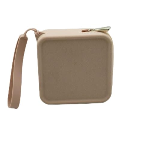 Feminine Damenbinden-Aufbewahrungstasche Silikon-Quadrat mit Reißverschluss-Organizer, tragbare Reise-Organizer-Tasche(Color:Brown) von SLEDEZ