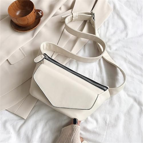 Leichte Hüfttasche für Damen Damen Hüfttasche Umhängetasche Brusttasche Umhängetasche (Color : White, Size : 20x13x7cm) von SLEDEZ