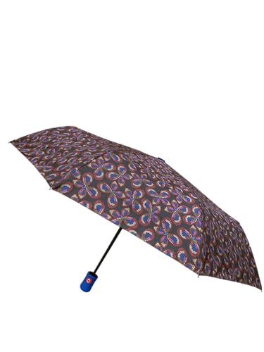 SMATI Faltbarer Regenschirm, Design in Frankreich – Gestell komplett aus Fiberglas – extrem robust – winddicht – automatische Öffnung, Schmetterling von SMATI