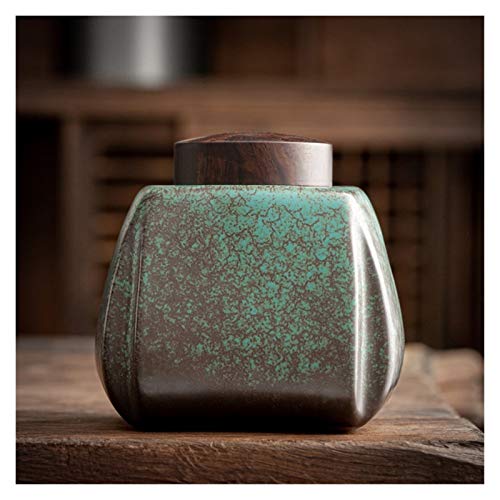 SMBAOFUL Keramik-Retro-Tee- und Kaffeekanister mit versiegeltem Deckel - Großes Vorratsglas für den Hausgebrauch (grün) von SMBAOFUL