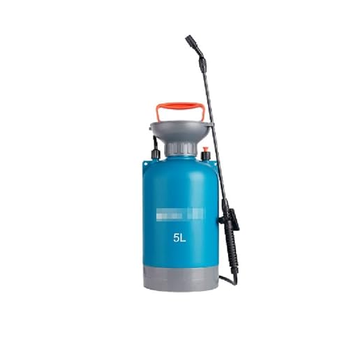 SMBAOFUL Pump-Action-Drucksprüher – tragbarer 5-Liter-Drucksprüher – mit Schultergurt, Haushaltsgießkanne, Luftdruck, kleines Wasser (Farbe: Blau) von SMBAOFUL