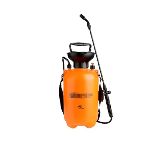SMBAOFUL Pump-Action-Drucksprüher – tragbarer 5-Liter-Drucksprüher – mit Schultergurt, Haushaltsgießkanne, Luftdruck, kleines Wasser (Farbe: Orange) von SMBAOFUL
