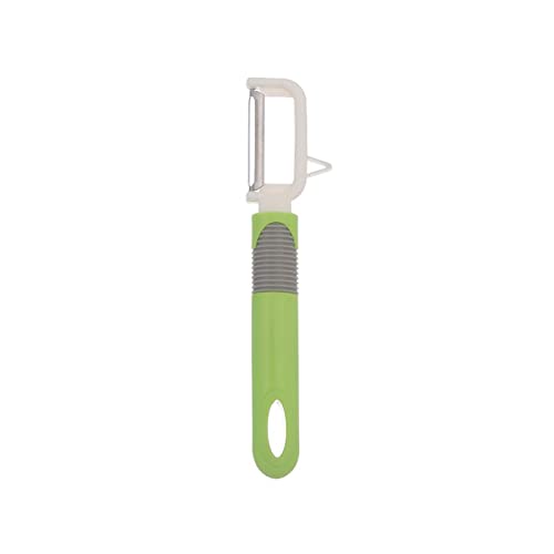 SMBAOFUL Schäler aus Edelstahl mit rutschfestem Griff und multifunktionaler 19-cm-Klinge – ideal für Gemüse und Obst (grün) von SMBAOFUL