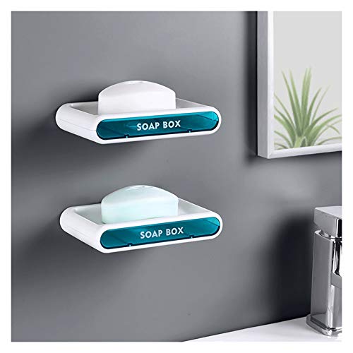 SMBAOFUL Seifenhalter, Wand-Seifenschale für den Haushalt mit einem transparenten Abflusskasten, und die Nicht perforierte Abfluss-Seifenschale für das Badezimmer kann als schönes Geschenk für die von SMBAOFUL
