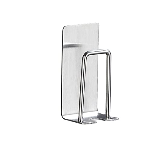 SMBAOFUL Stainless Steel Bathroom Toothbrush Holder with Self-Adhesive Rack - Silver Color von SMBAOFUL