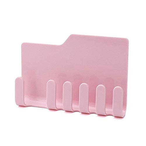 SMBAOFUL Wandmontierter multifunktionaler Zahnbürsten- und Zahnpastahalter mit Aufkleber – platzsparendes Regal für Badezimmerutensilien (Farbe: 4) von SMBAOFUL