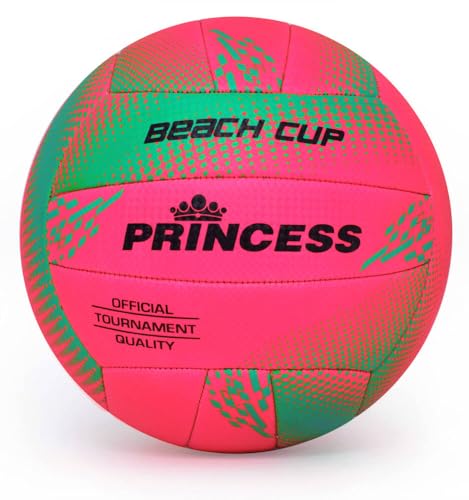 SMJ Beach Cup 5 Volleyball Beachvolleyball Spielball Indoor Outdoor Weich Training für Anfänger und Fortgeschrittene Offizielle Größe und Gewicht (Pink) von SMJ sport