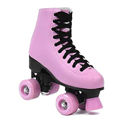 SMJ sport Damen Klassische Retro Rollschuhe | ABEC7 Kugellager | Mint Rosa Mädchen Classic Roller Skates Inliner Inlineskates | Gr. 35, 36, 37, 38, 39, 40, 41 (Pink/Schwarz, 37) von SMJ sport