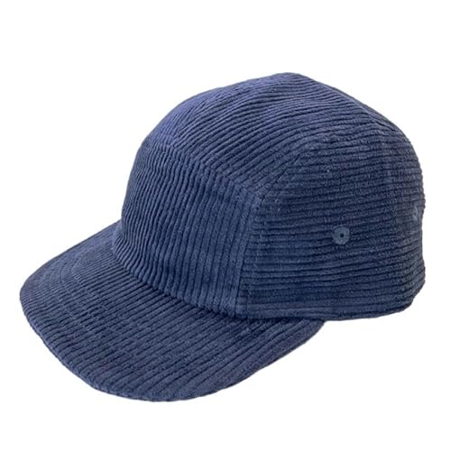 SMMZRF Baseball Kappe Cord 5 Panel Soft Cotton Baseball Cap Herren Damen Outdoor Hut-Blau-L (60-62 cm) von SMMZRF