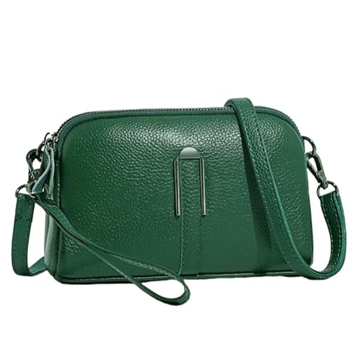 SMMZRF Handytasche Frauen Mit Echtem Ledertasche Clutch Bag Handy Tasche Messenger Bag Umhängetasche Kleiner Tasche-Grün von SMMZRF