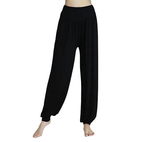 SMYTJSYC Tanzhose, lockere Füße, Tanzen, breite Beine, Gymnastikanzug, Latein-, Yoga-Übung, lange Hose, weiche Heimhose von SMYTJSYC