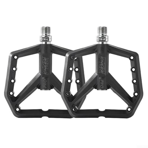 Leichtes und starkes Nylon-Pedal für XC-Offroad-Radfahren, Chrom-Molybdän-Stahlspindel (schwarz) von SMZhomeone