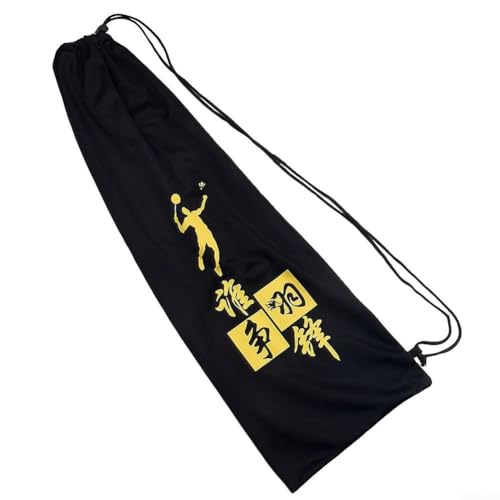 SMZhomeone Aufbewahrungstasche für Badmintonschläger aus weichem Flanellmaterial, Samtbezug, Tasche mit Kordelzug (schwarz) von SMZhomeone