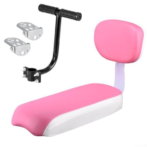 Stilvoller Fahrradsitz mit Rückenlehne, einfache Installation, geeignet für Erwachsene und Jugendliche (Rosa) von SMZhomeone