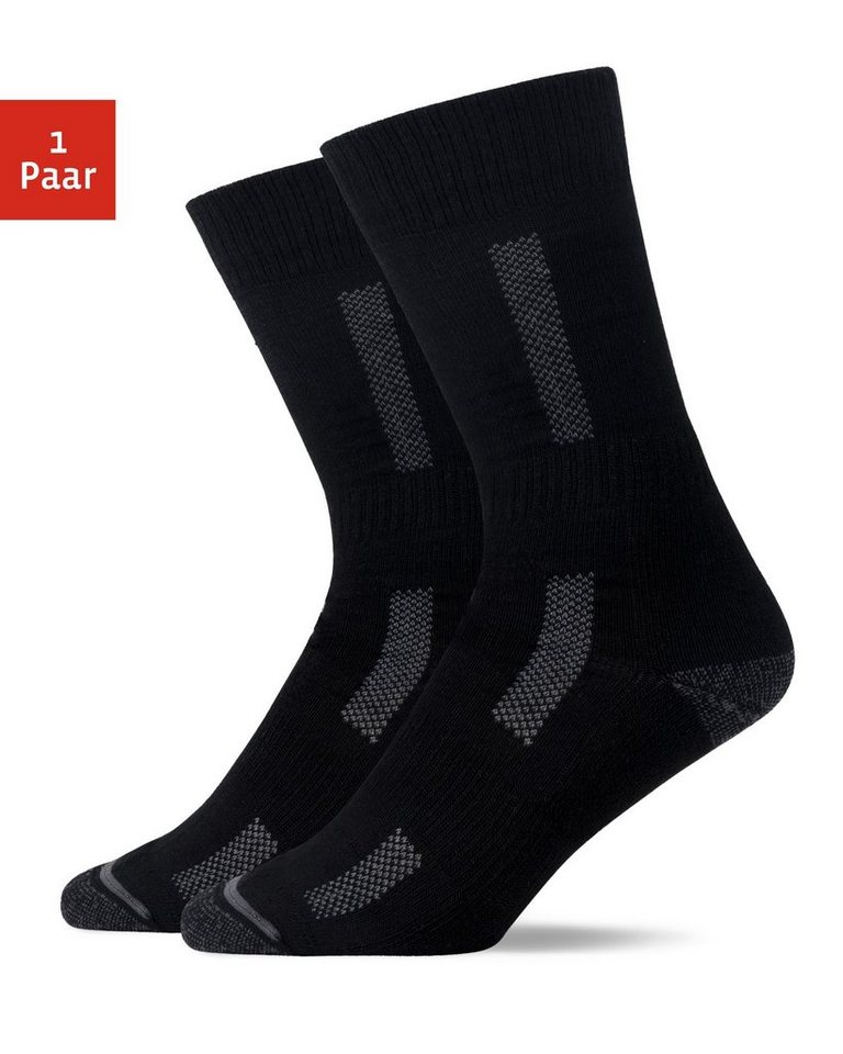 SNOCKS Wandersocken Hiking Socks für Damen & Herren (1-Paar) mit Merinowolle, garantiert keine Schweißfüße von SNOCKS