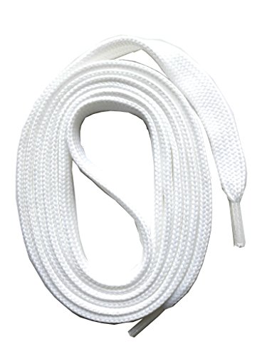 SNORS SCHNÜRSENKEL flach WEISS 110cm, reißfest, Made in Germany, universelle Flachsenkel aus Polyester für Sportschuhe Sneaker Turnschuhe und Kinderschuhe - ÖkoTex, 6mm breit von SNORS