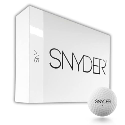 SNYDER - SNY Soft Plus Premium Golfbälle | 12 Stück | Ideal für: Weite Distanzen, gerade Flugbahnen & maximale Kontrolle | Golfball Farbe: Weiß glänzend von SNYDER