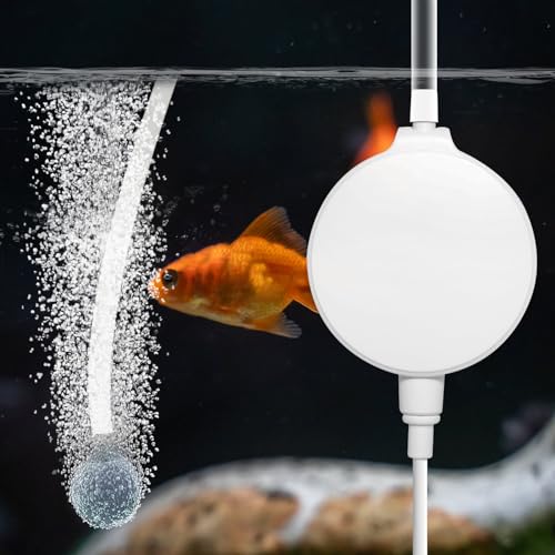 Luftpumpe Aquarium Sauerstoffpumpe Aquarium, SOARFLY Ultra-leise Luftpumpe für Aquarium <30dB, Leistungsstark Aquarium Luftpumpe mit Rückschlagventil, Sprudelstein und Saugnapf, 1.3W Weiß von SOARFLY