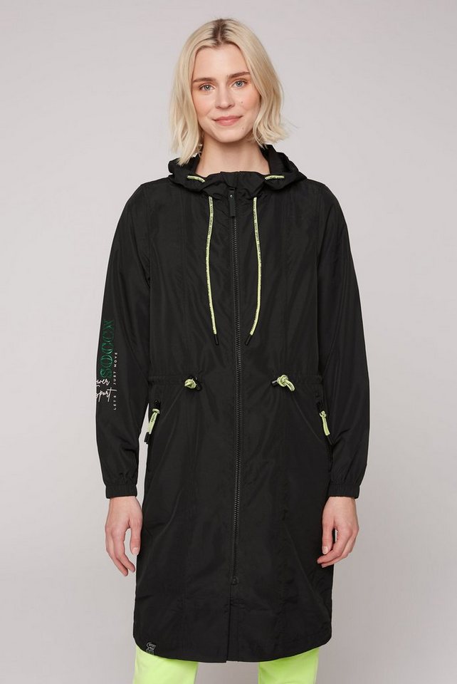 SOCCX Parka mit verstellbaren Gummibändern an der Kapuze, Taille und Saum von SOCCX