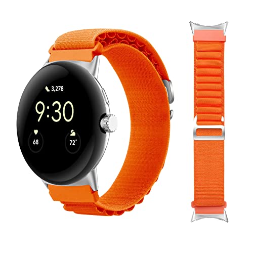 Alpine Loop Armbänder Kompatibel mit Google Pixel Watch Armband, Google Pixel Watch Textil Loop Titan G-Haken Nylon Sport Armband für Google Pixel Watch (C) von SOCFLO