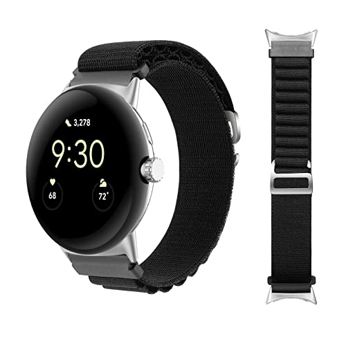 Alpine Loop Armbänder Kompatibel mit Google Pixel Watch Armband, Google Pixel Watch Textil Loop Titan G-Haken Nylon Sport Armband für Google Pixel Watch (E) von SOCFLO