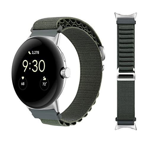 Alpine Loop Armbänder Kompatibel mit Google Pixel Watch Armband, Google Pixel Watch Textil Loop Titan G-Haken Nylon Sport Armband für Google Pixel Watch (I) von SOCFLO