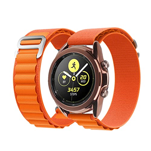 Alpine Loop Armbänder Kompatibel mit Samsung Galaxy Watch 3 45mm/Galaxy Watch 46mm Armband, 22mm Textil Loop Titan G-Haken Nylon Sport Armband für Samsung Galaxy Watch 3 45mm/Galaxy Watch 46mm (F) von SOCFLO
