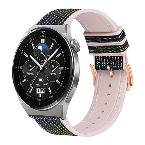 Glitzer Armband für Huawei Watch GT3 Pro 46mm Ersatzarmbänder, 22MM Glitzer Weiche Silikon Sport Armbänder Ersatz Kompatibel mit Armband Huawei Watch GT3 Pro 46mm (A) von SOCFLO