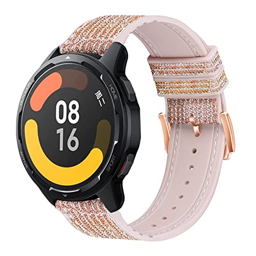 Glitzer Armband für Xiaomi Watch S1 Active Ersatzarmbänder, 22mm Glitzer Weiche Silikon Sport Armbänder Ersatz Kompatibel mit Armband Xiaomi Watch S1 Active (B) von SOCFLO