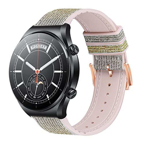 Glitzer Armband für Xiaomi Watch S1 Ersatzarmbänder, 22MM Glitzer Weiche Silikon Sport Armbänder Ersatz Kompatibel mit Armband Xiaomi Watch S1 (D) von SOCFLO