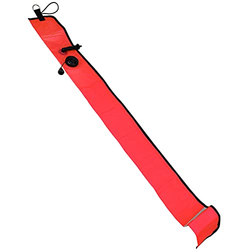 SOFORFREEM 1 m aufblasbares Tauchgerät SMB Signalmarkierung Oberflächensicherheit Schwimmring Signalrohr Wurst, Rot von SOFORFREEM