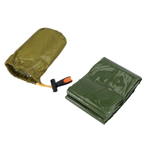 SOFORFREEM Notfall-Schlafsack, mit Pfeife für Überlebensaktivitäten im Freien, thermische Decke für Camping, mit Rucksack von SOFORFREEM